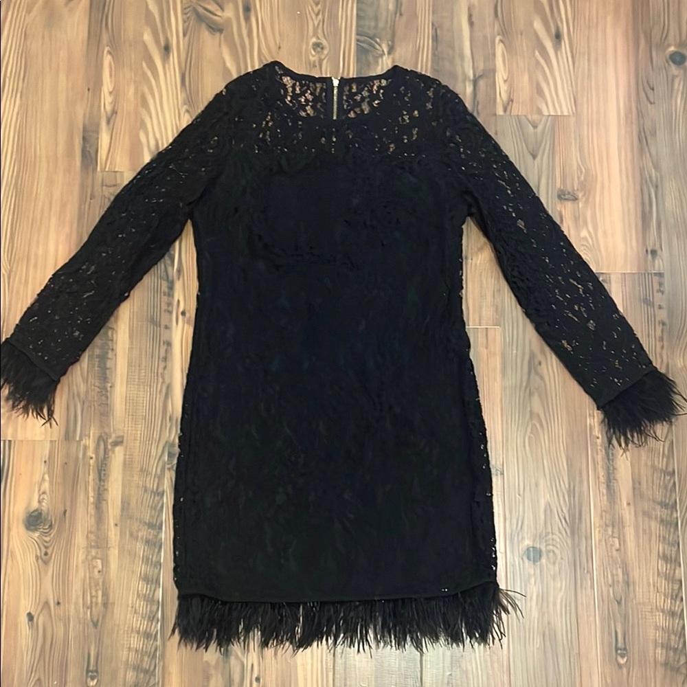 Calvin Klein Black Long Sleeve Sheath Dress